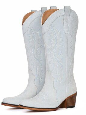 Cowboy Boots For Women Western Cowgirl Boots Mid Calf Snip Toe